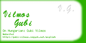 vilmos gubi business card